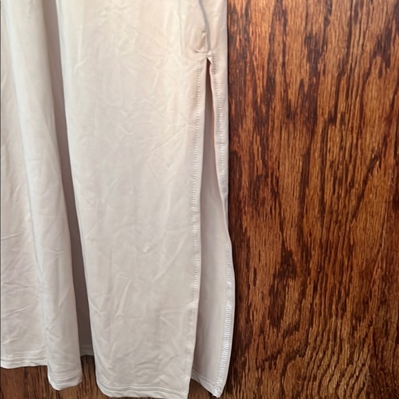 SHEIN Elegant Tan Sleeveless Dress cut out waist Size Large - Picture 5 of 7